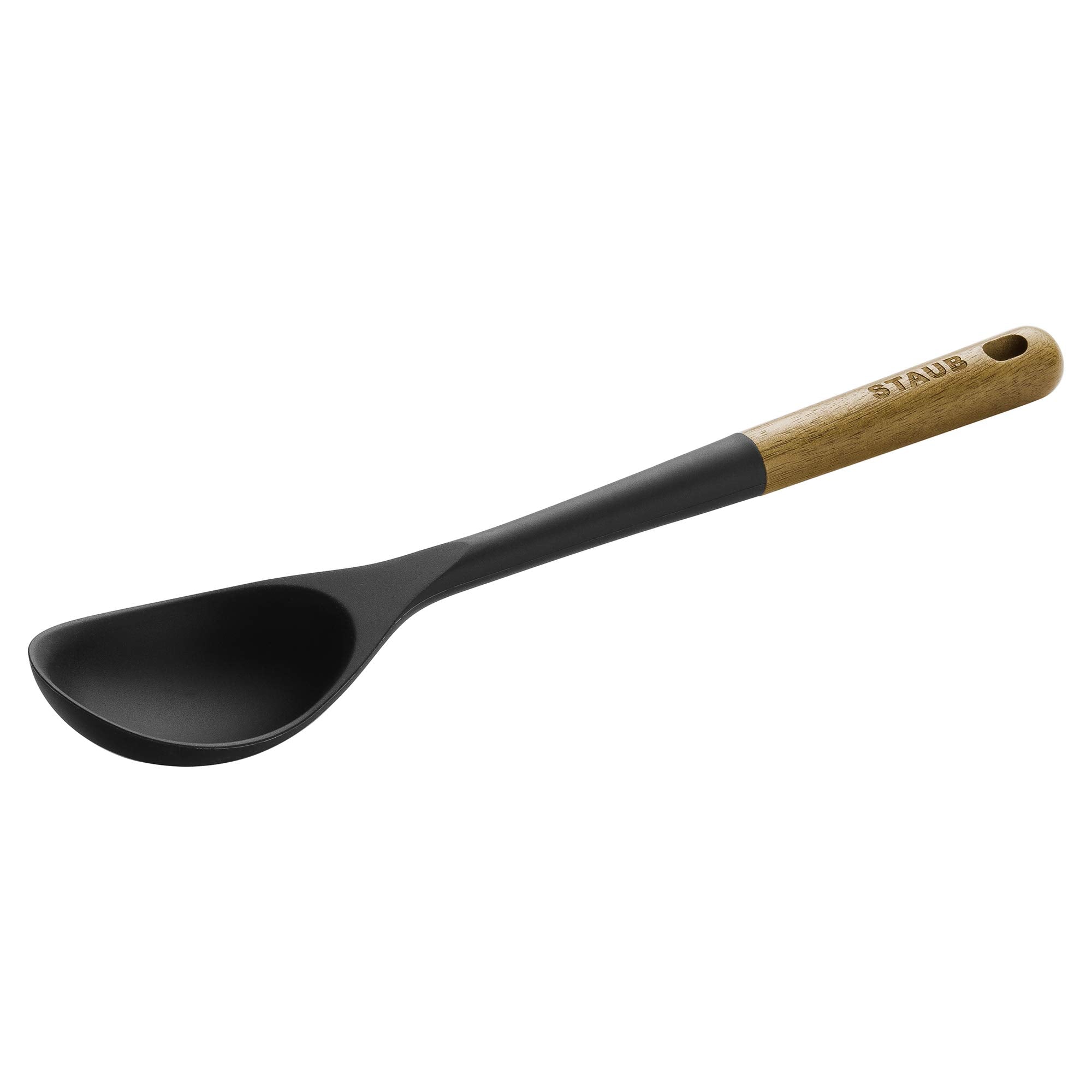 STAUB serving spoon with BPA-free silicone and acacia handle for easy scooping of sides