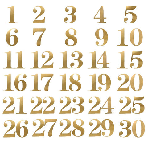 StayMax 1-30 wedding number stickers pack on a table, ideal for clear seating assignments.