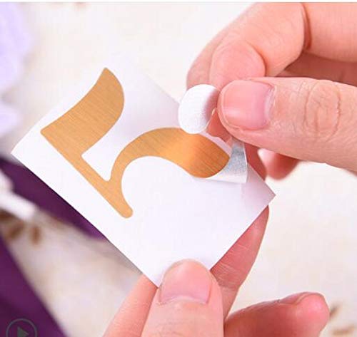 StayMax durable self-adhesive number stickers applied to cards for long-lasting use.