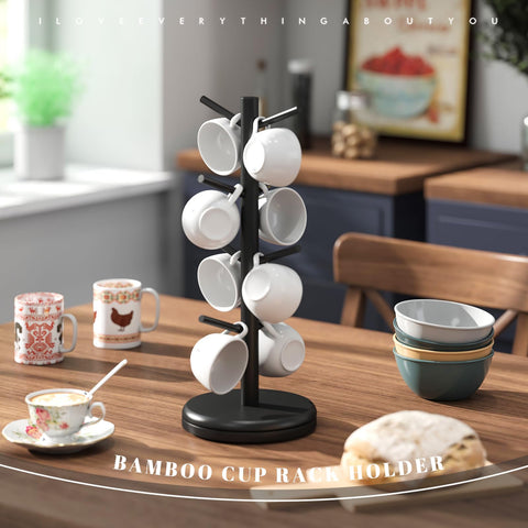 STDDRE mug-tree-8-hooks storage for neatly organized mugs