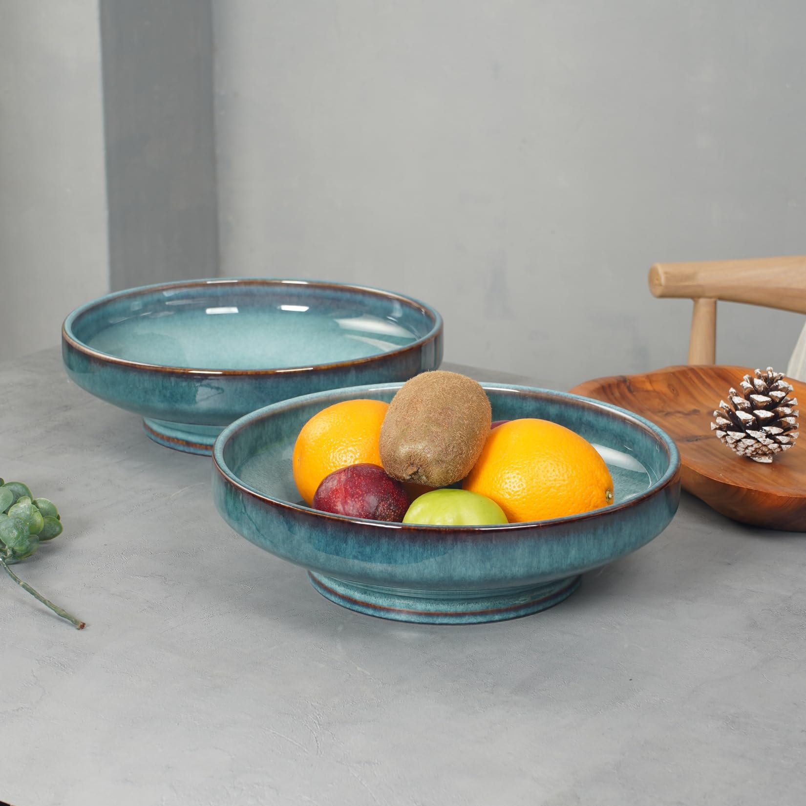 STE-CER pedestal fruit bowl doubles as decorative serving piece.