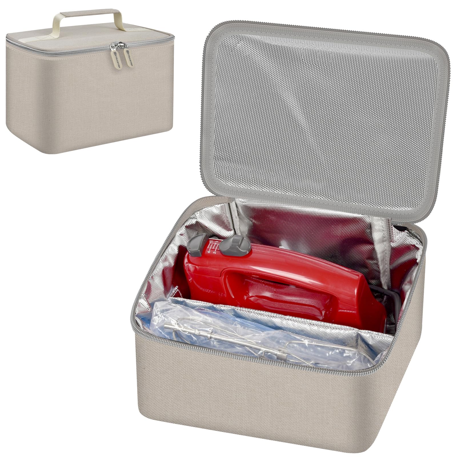 Steadtep bag front view for KitchenAid mixers keeps on-the-go storage tidy