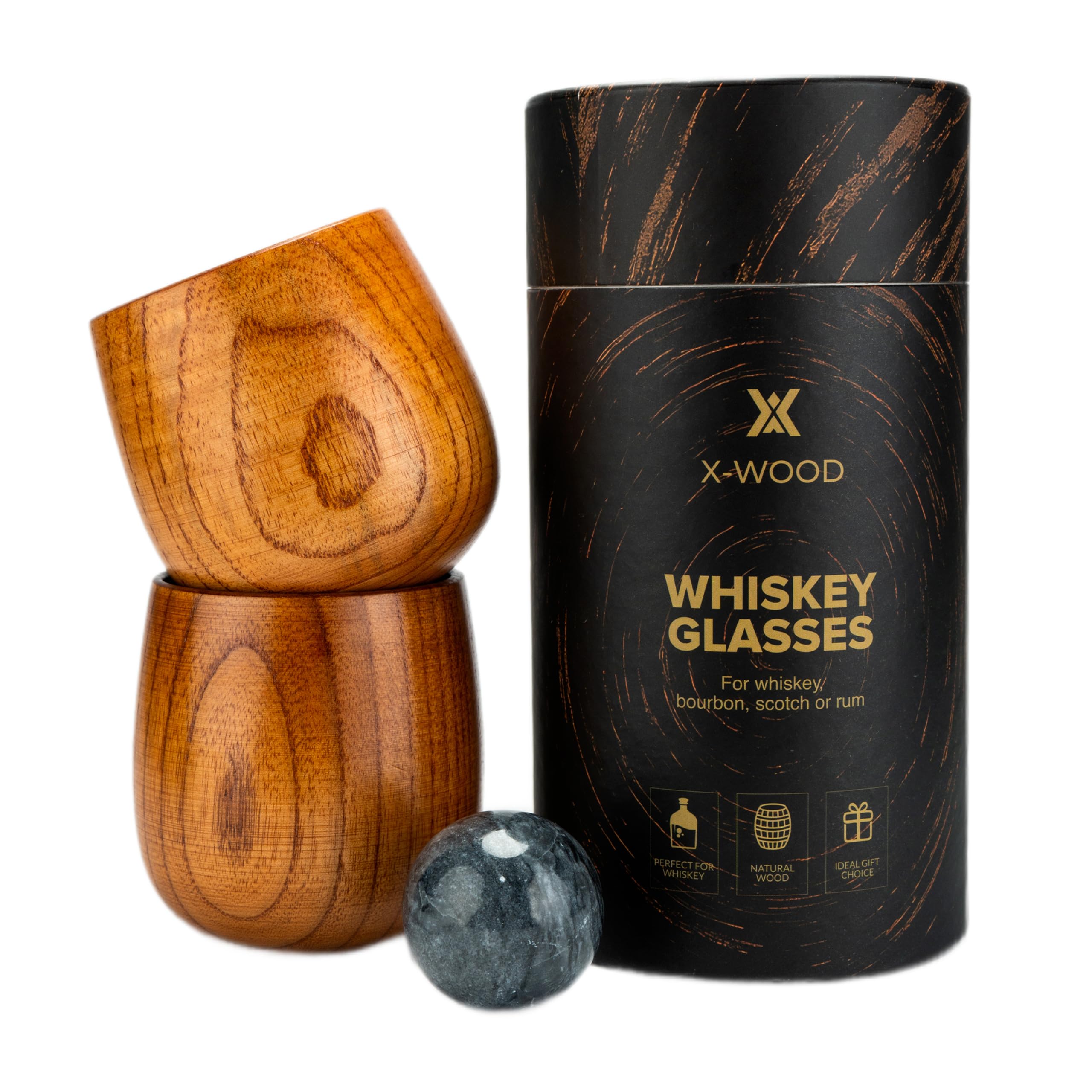 STEAKMAN XWOOD oak glasses pair enhances aroma and flavor during shared whiskey moments
