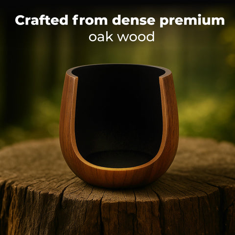 STEAKMAN XWOOD oak grain close-up showcases premium material and craft