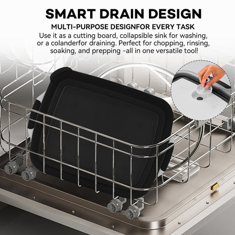 SteelyCo portable outdoor kitchen setup folded for compact storage.