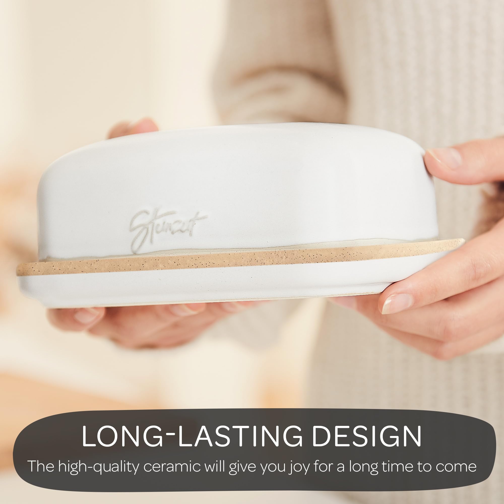 Steinzeit butter dish is dishwasher safe for easy cleaning