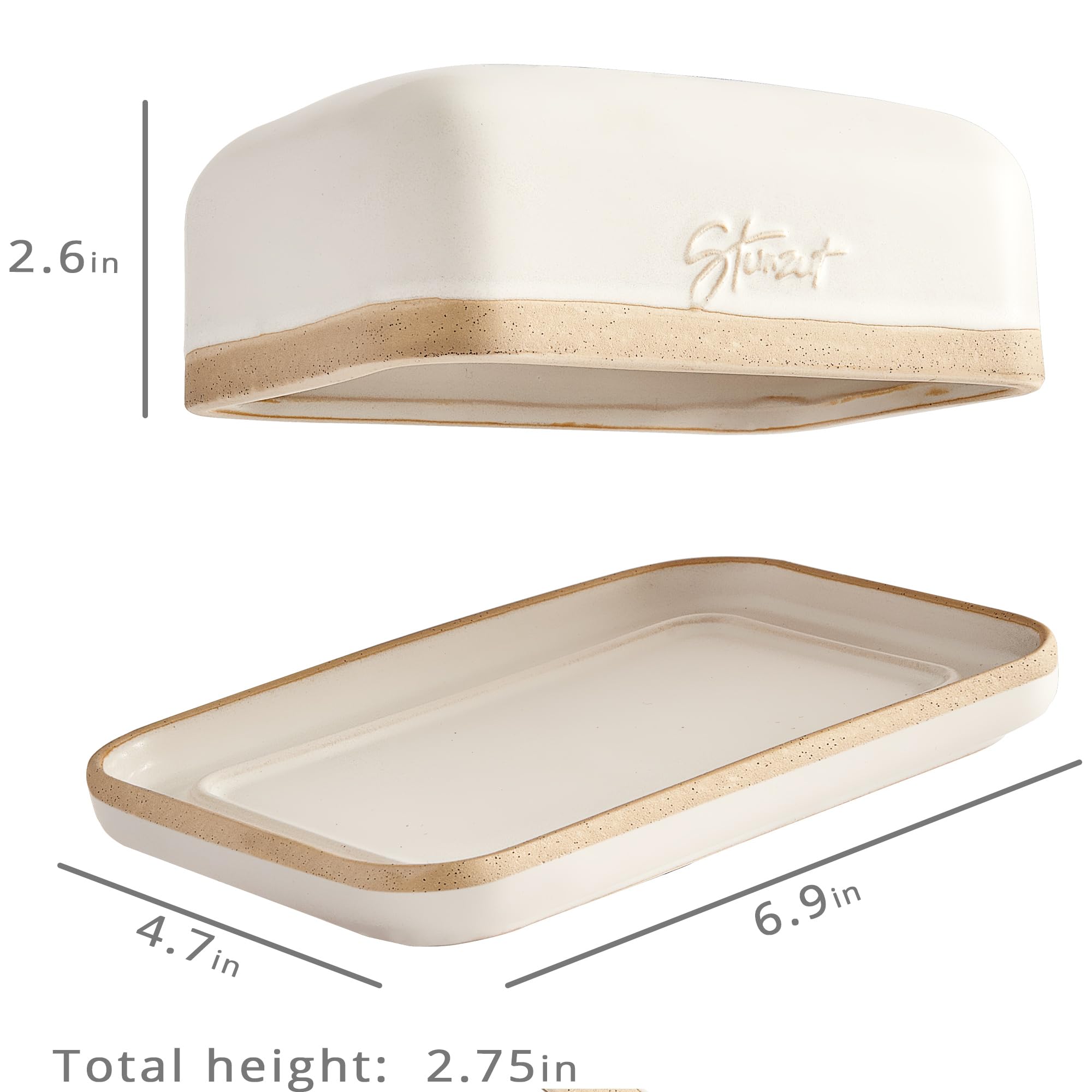 Steinzeit butter dish elegant design complements any dining table