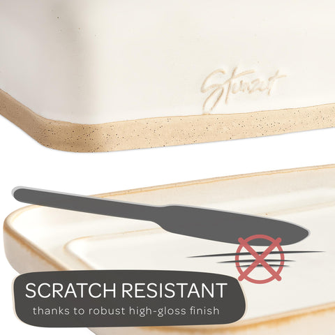 Steinzeit large-capacity butter dish holds two sticks