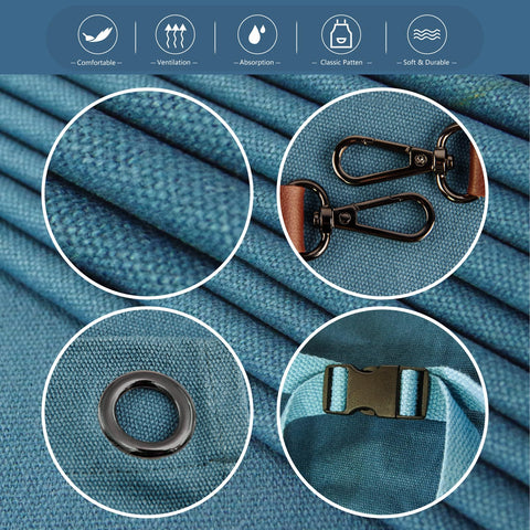 Stenffy apron with metal rivets reinforces corners for long-lasting wear.