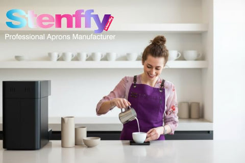 Stenffy apron multifunctional pockets help organize tools, phone, and notebooks.