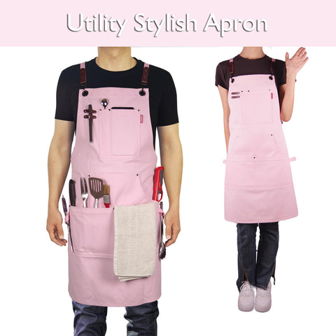 Stenffy apron pocket detail highlighting five functional pockets