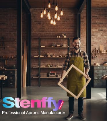 Stenffy kitchen apron ideal for cooking, painting, and gardening tasks.
