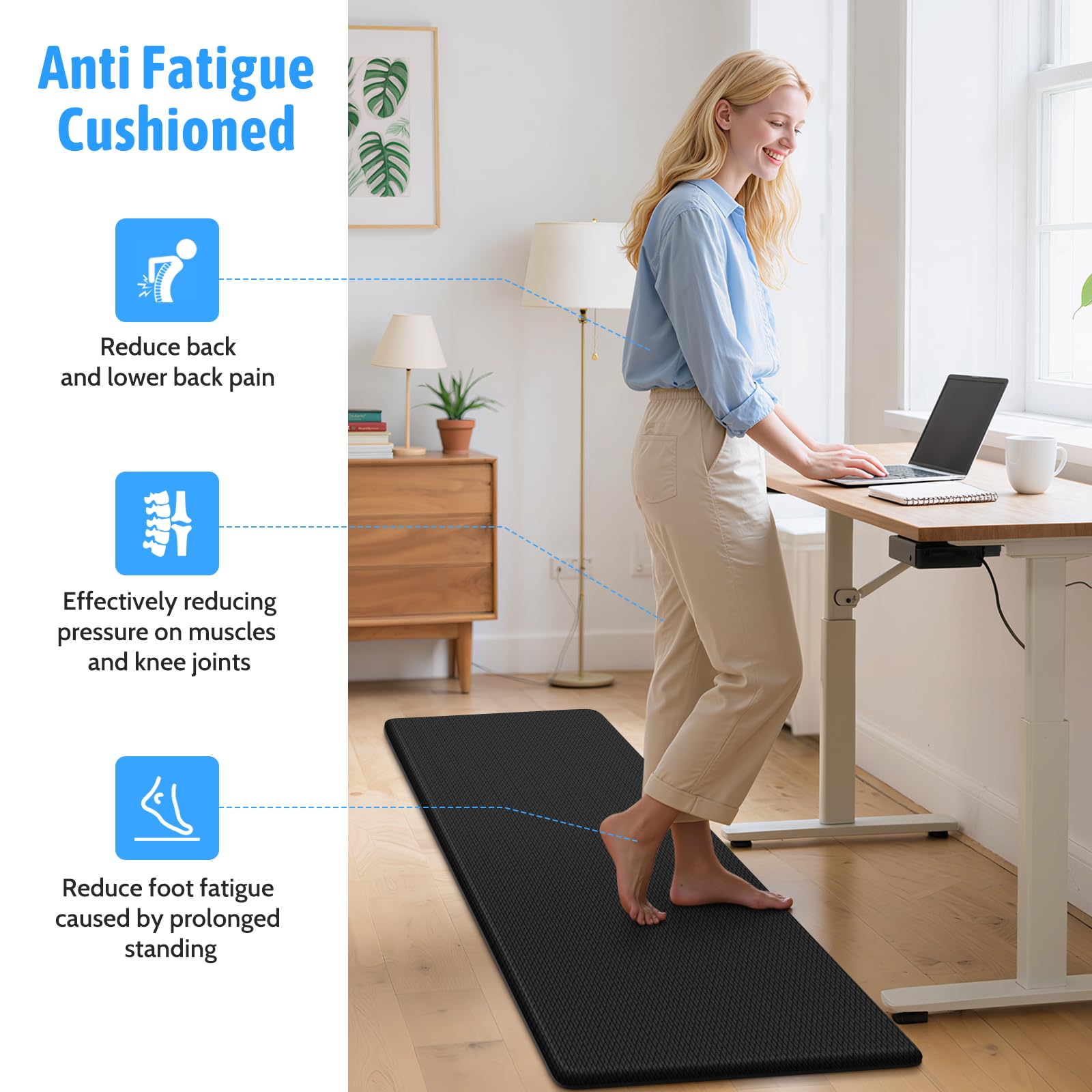 StepLively kitchen mat by sink area, cushioned support while washing
