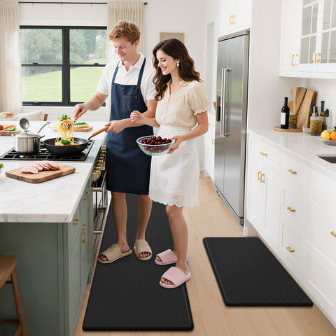 StepLively kitchen mat in office setup, comfortable standing during tasks