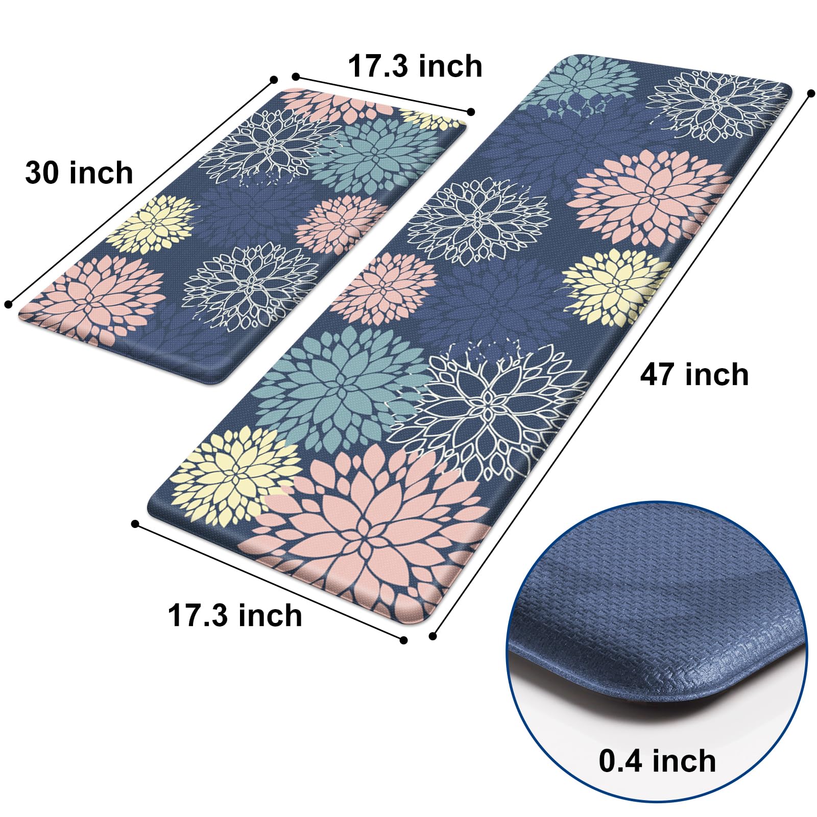 StepLively floral pattern design brightens kitchen decor while you cook.
