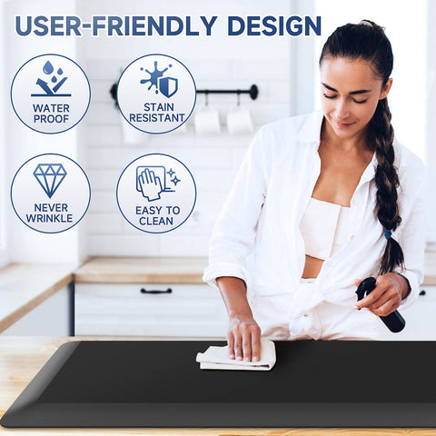 StepRite kitchen mat in a kitchen setting for comfortable meal prep.
