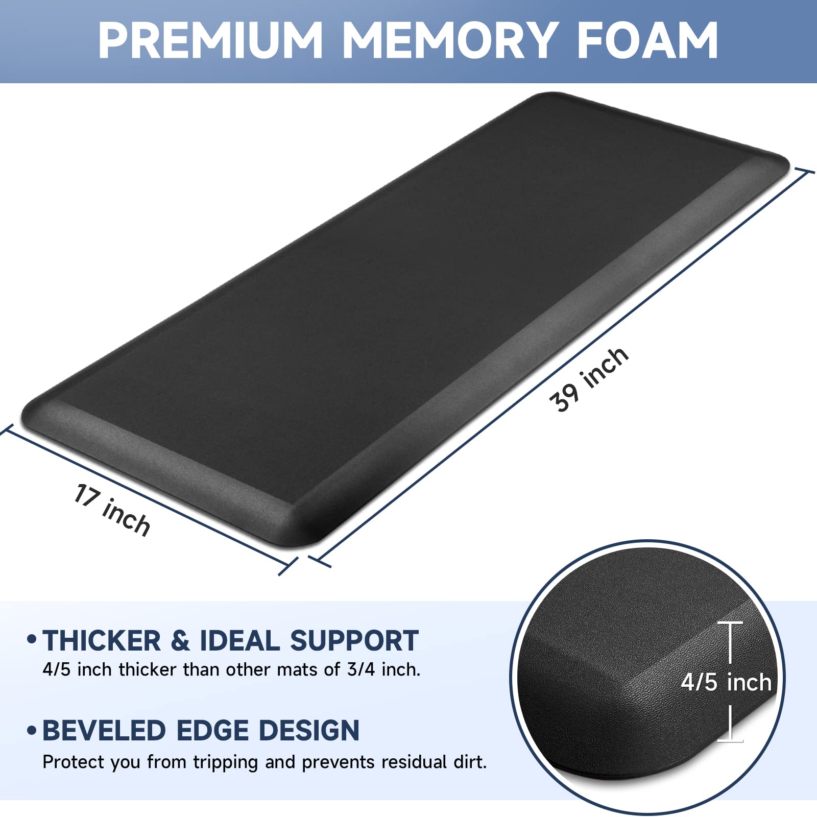 StepRite memory foam close-up highlights plush comfort under daily prep.