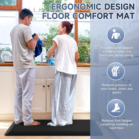 StepRite mat at a desk supports comfortable standing.