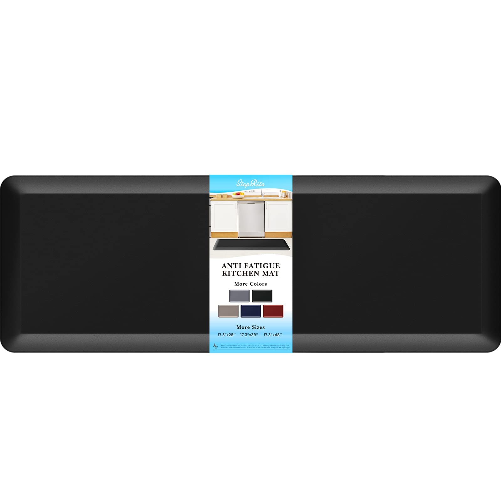 StepRite anti-fatigue memory foam mat cushions long cooking tasks.