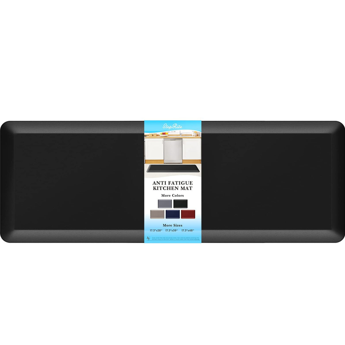 StepRite anti-fatigue memory foam mat cushions long cooking tasks.