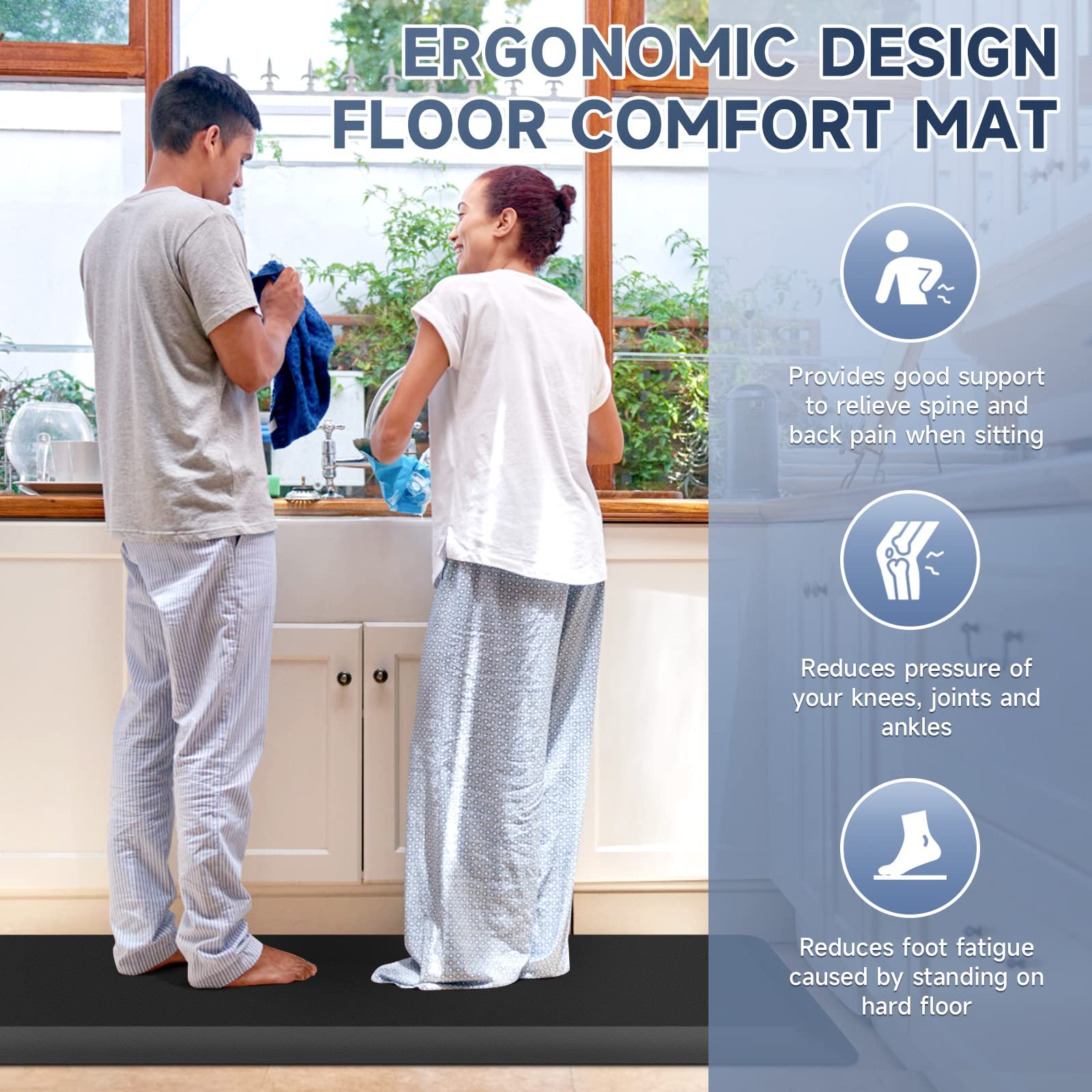 StepRite mat ideal for kitchen and office use in busy spaces.