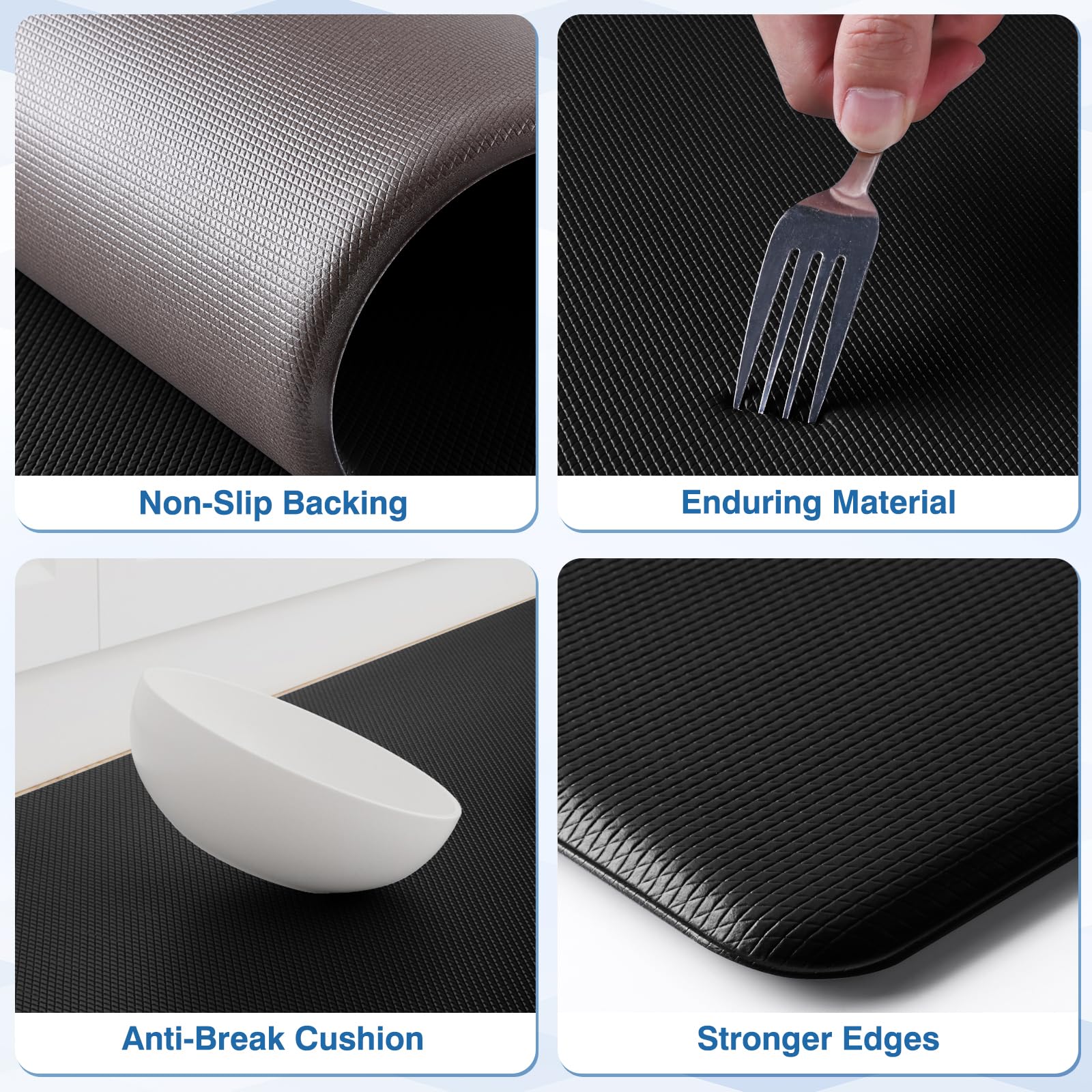 StepRite non-slip backing keeps the mat securely in place