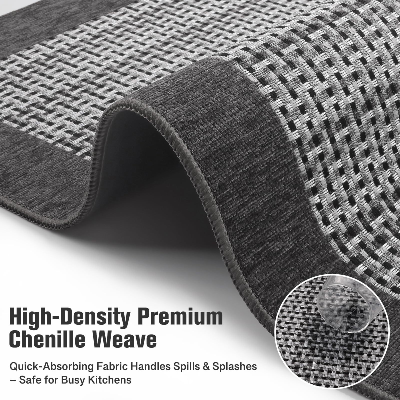 StepRite mat with rubber backing provides stable placement on clean floors
