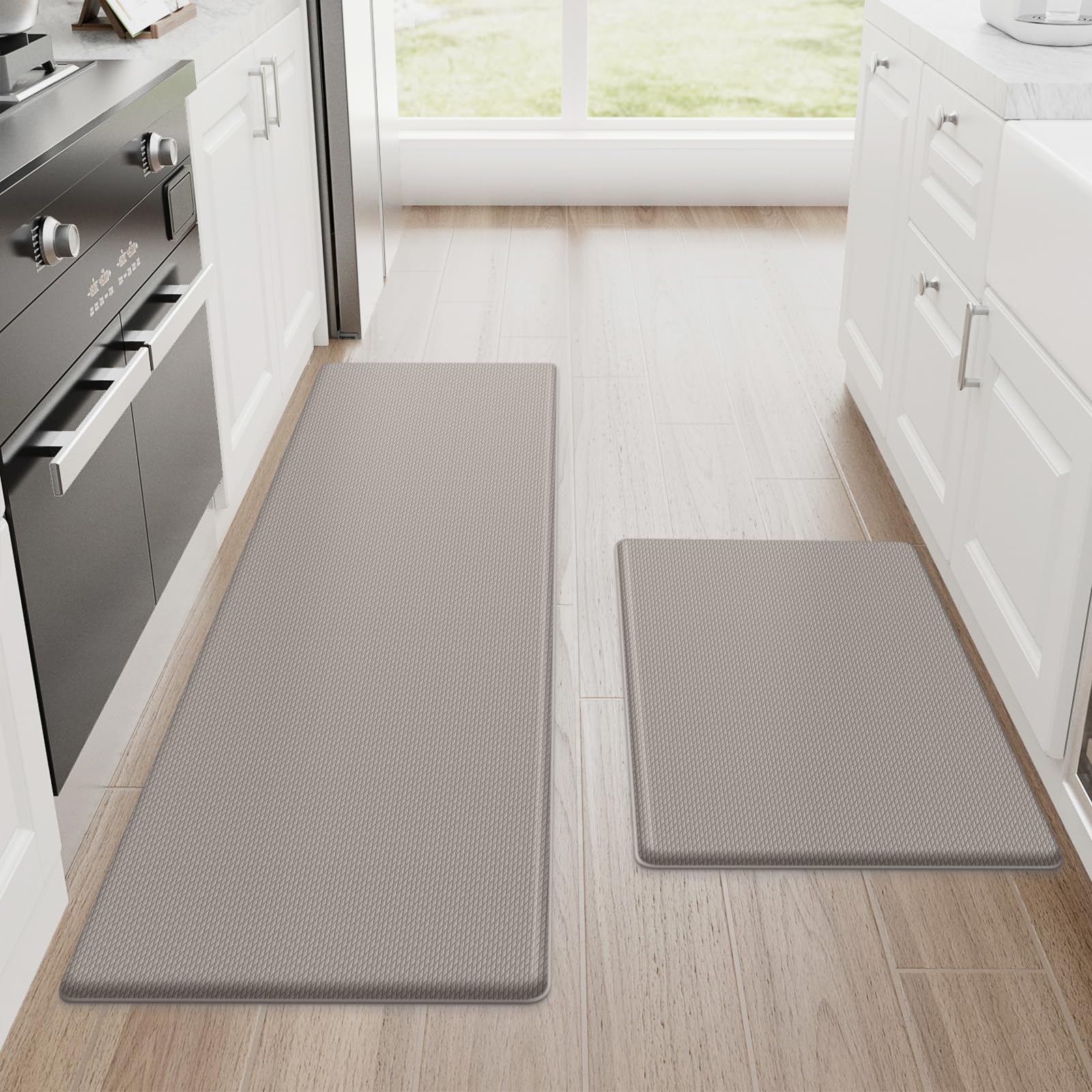 StepRite kitchen mats anti-fatigue close-up showing 0.4-inch cushioning for comfort.