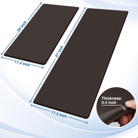 StepRite kitchen mats close-up shows 0.4-inch cushioning for feet and joints.