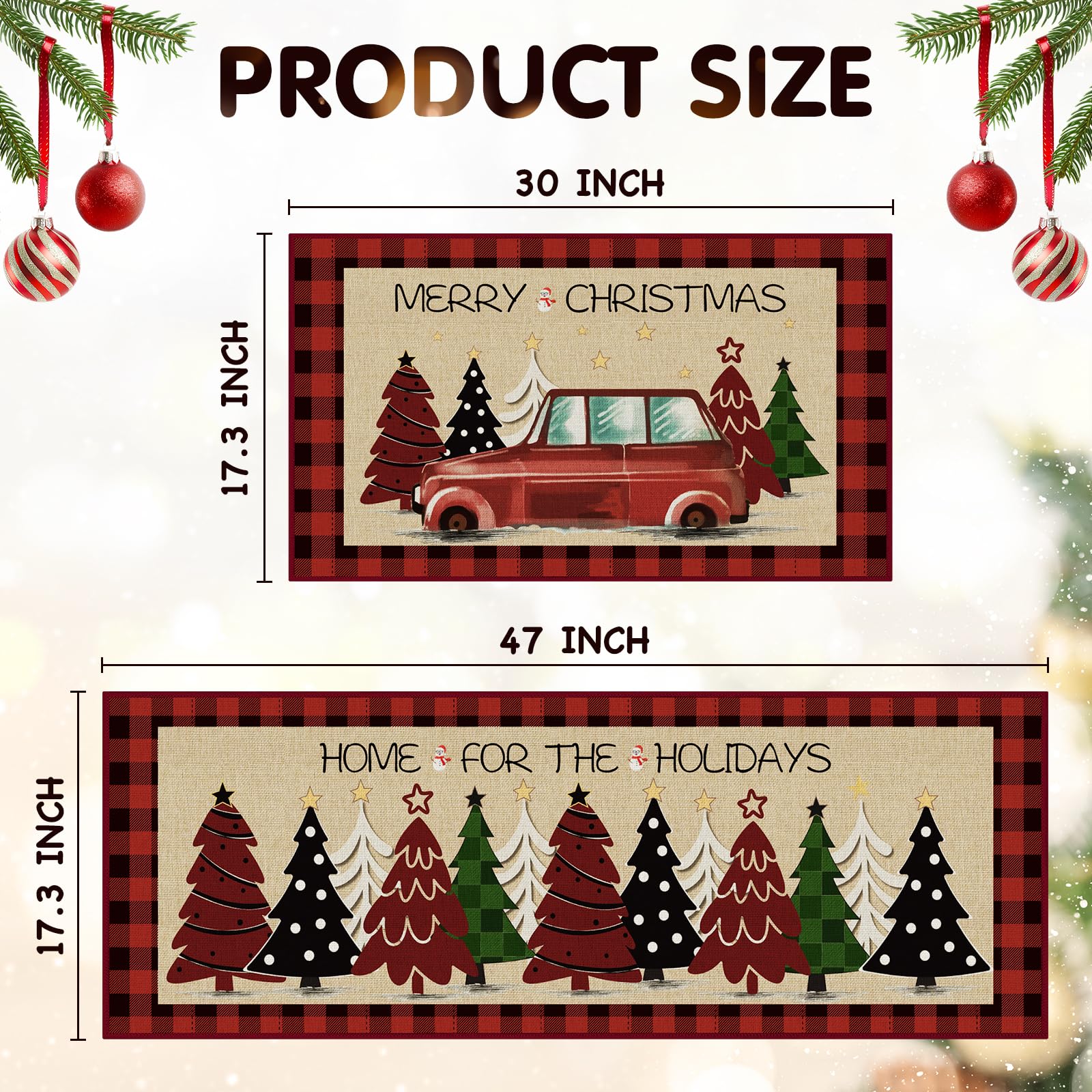 StepRite non-slip backside keeps mats securely in place on slick kitchen floors.