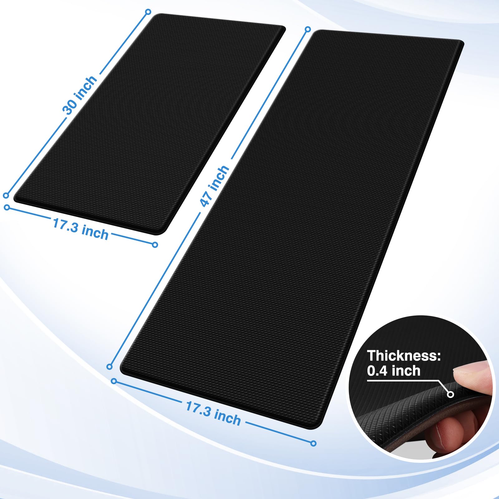 StepRite mat with non-slip backing stays securely in place on various floors.