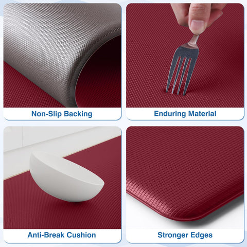 StepRite mats feature stain-resistant texture for easy cleaning after spills