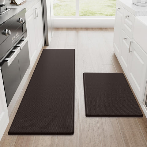 StepRite two-piece kitchen mats front view offering cushioned comfort for long cooking sessions.
