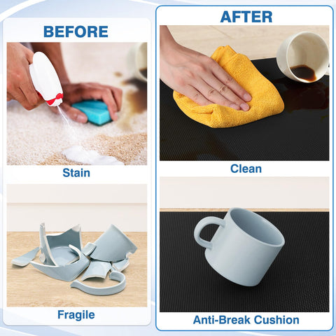 StepRite waterproof mat protects floors from liquids during cooking tasks.