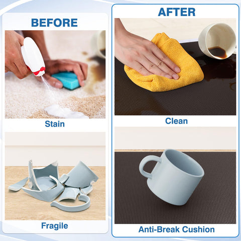 StepRite kitchen mats waterproof texture makes spills easy to wipe clean.