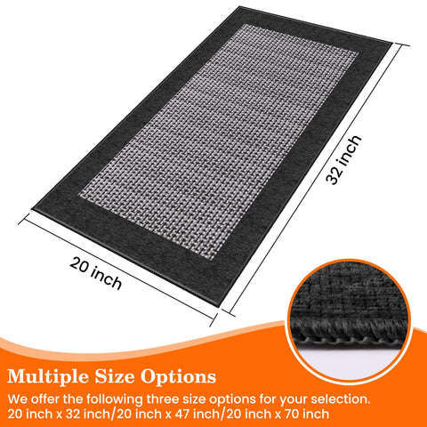 StepRite kitchen rug 32x20 non-slip back for secure placement on tile and wood.