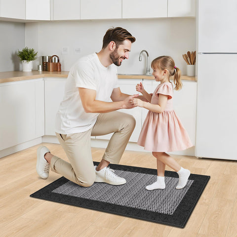 StepRite kitchen rug easy-care surface resists moisture.