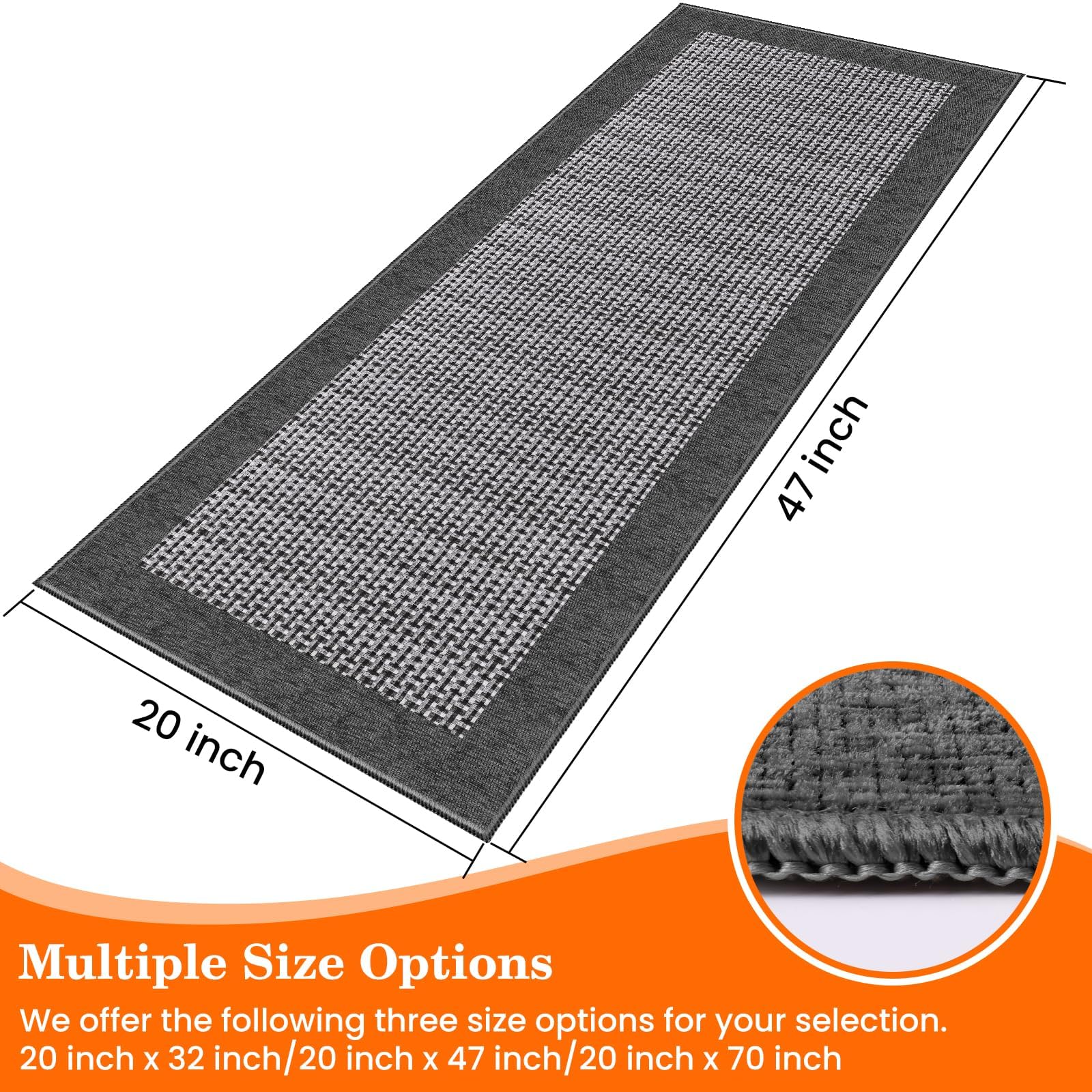 StepRite kitchen rug with non-slip backing helps prevent slips on tile