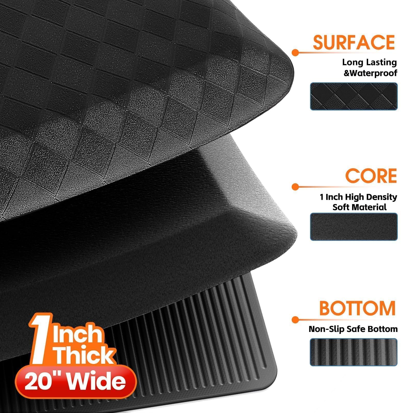 StepRite neutral black design blends with any kitchen or office decor.