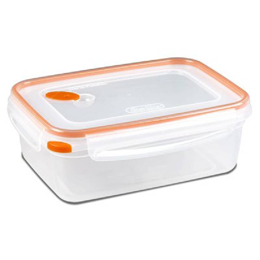 Sterilite 03221106 rectangle Ultra-Seal container with a see-through lid for fast content visibility.