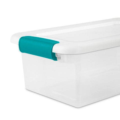 Sterilite 14928012 clear shell allows fast content identification.