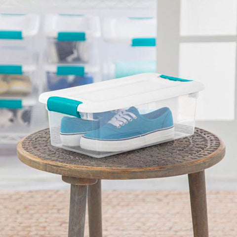 Sterilite 14928012 shelf-friendly shape fits small spaces.