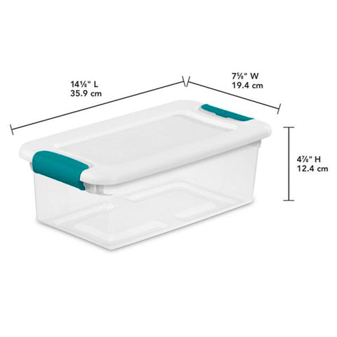 Sterilite 14928012 stackable design maximizes storage space.