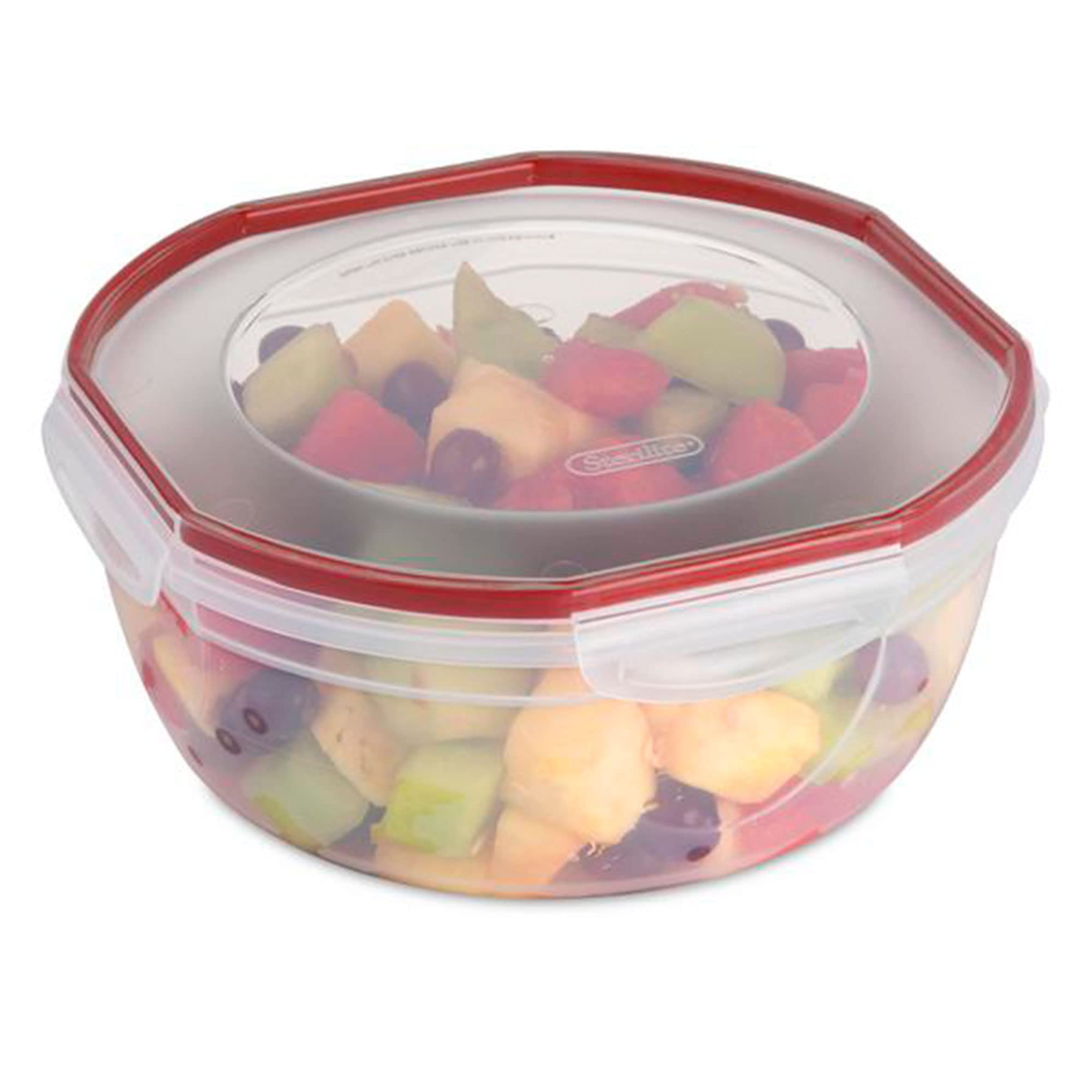 Microwave-safe Sterilite Rocket Red bowl ideal for reheating leftovers safely.