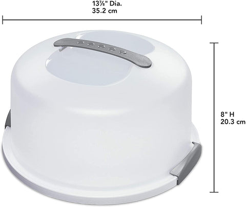 Sterilite cake server lid with handle for easy carrying of desserts