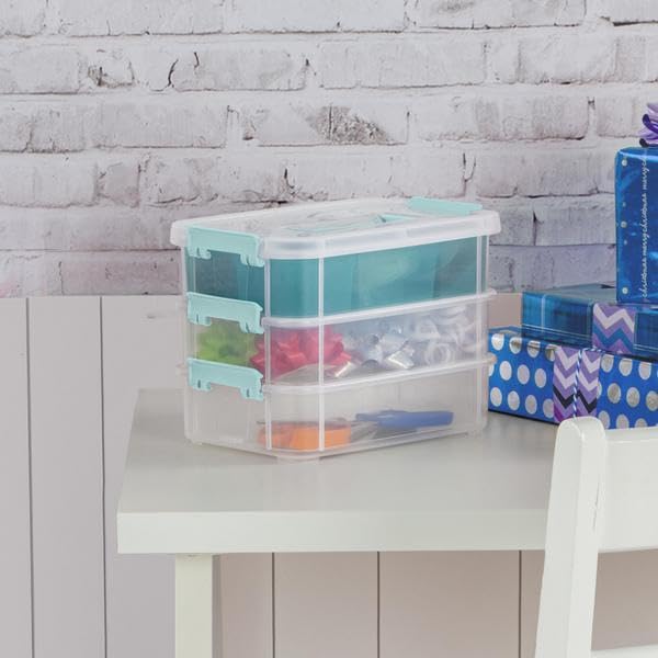 Sterilite clear divider tray keeps compartments organized and accessible.