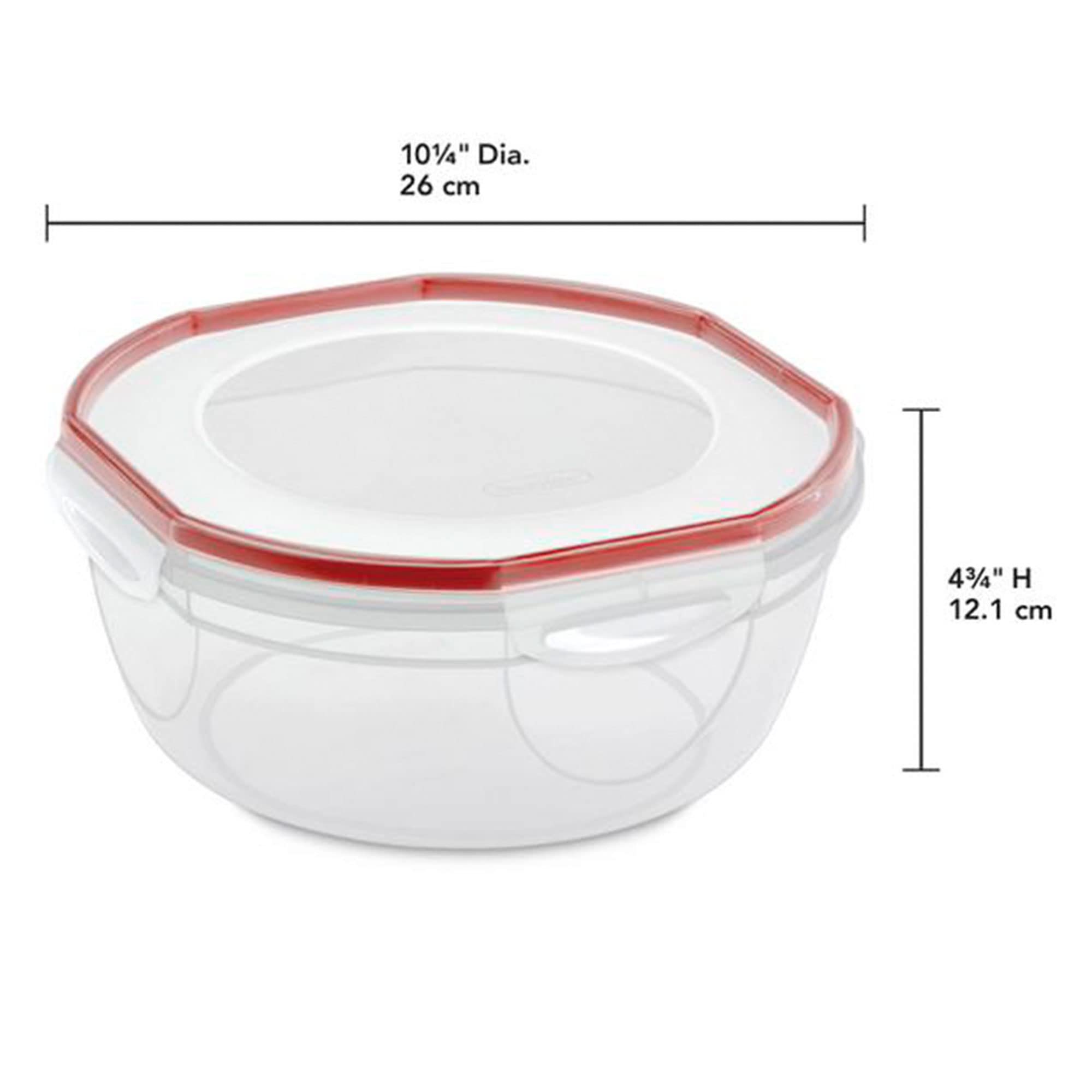 4.7-quart Sterilite latching bowl offers versatile kitchen storage.