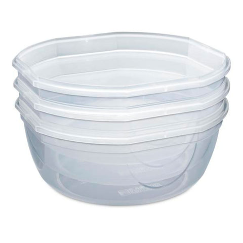 Removable red gasket of Sterilite Ultra Seal bowl facilitates cleaning and hygiene.