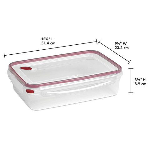 Container safe for freezer, microwave, and dishwasher in Sterilite Ultra-Seal line.