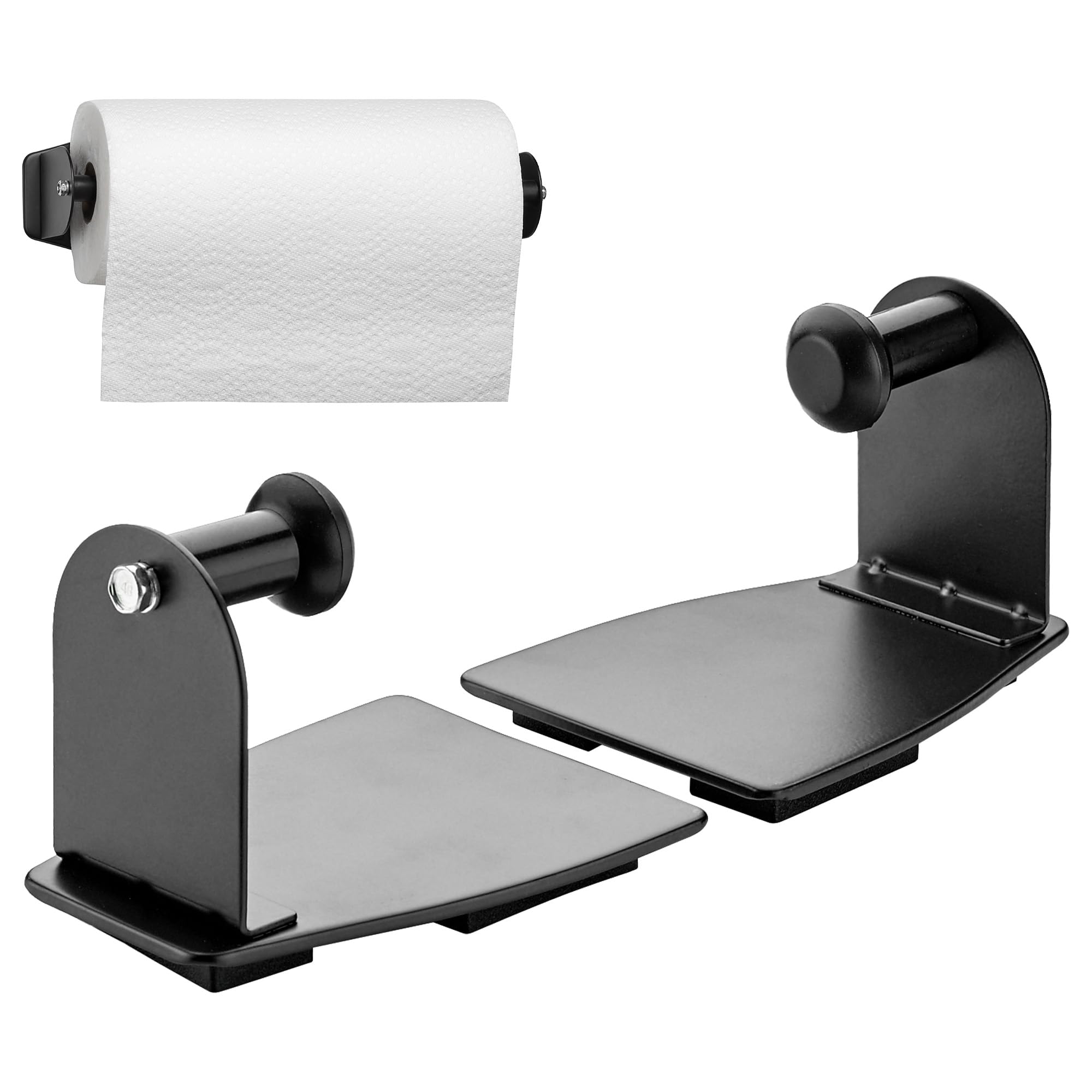 Sterline magnetic paper towel holder mounted on toolbox for quick access.